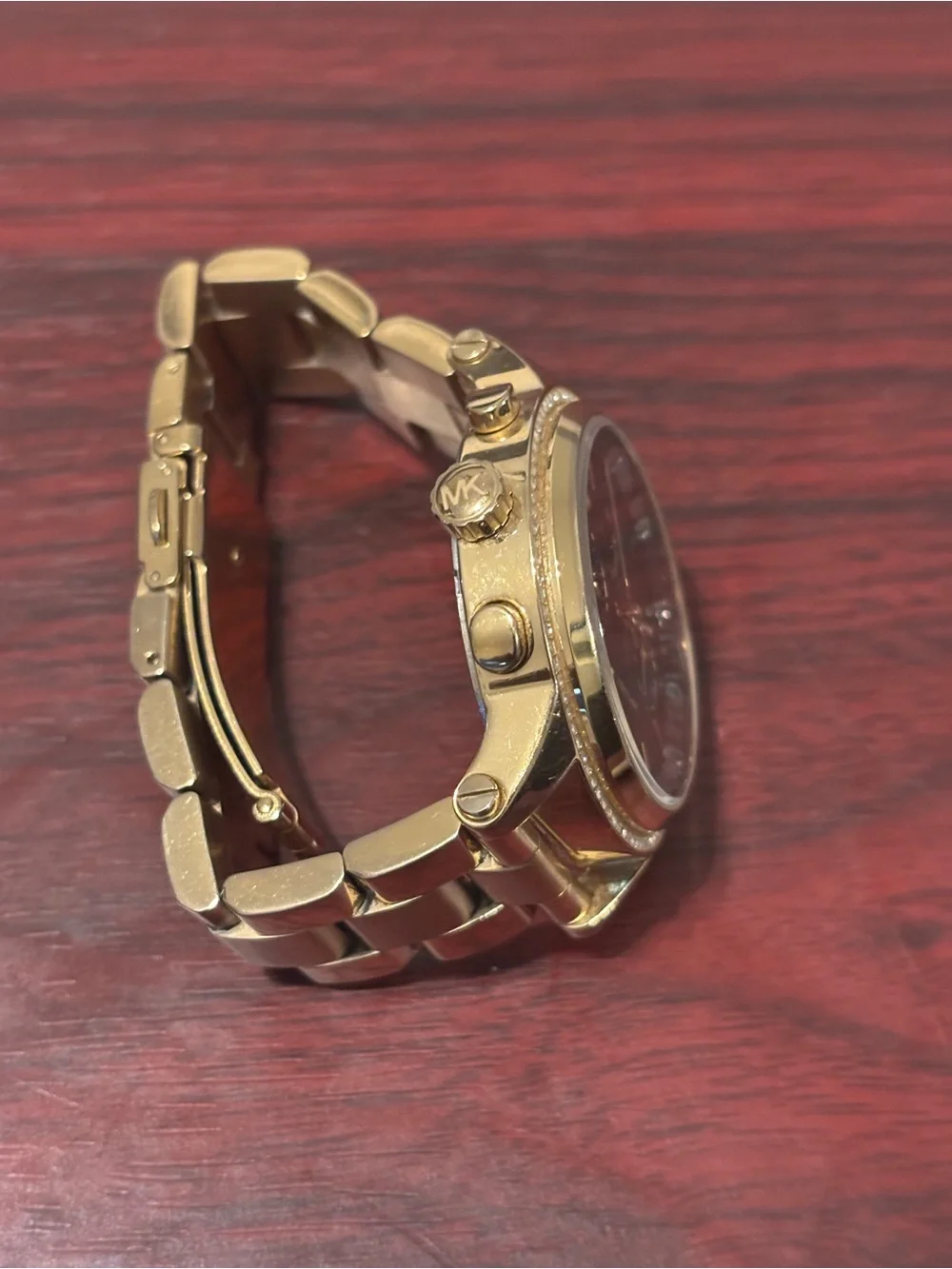 Michael Kors Gold and Black Chronograph Watch. MK6063